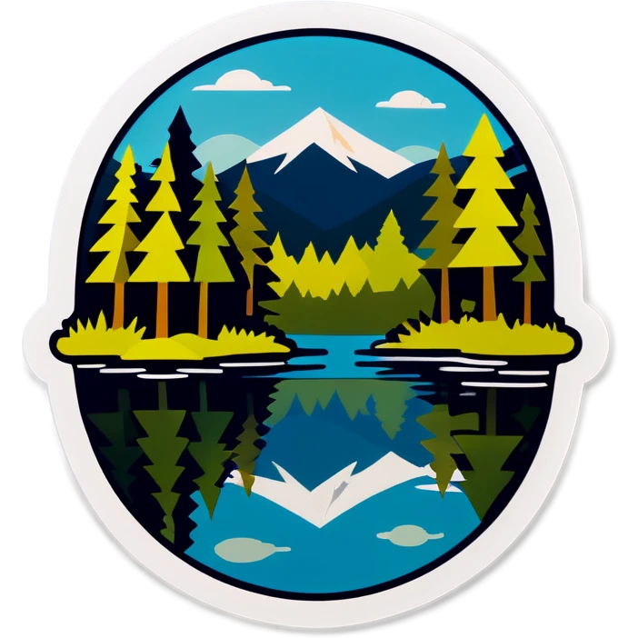 Forest lake emoji