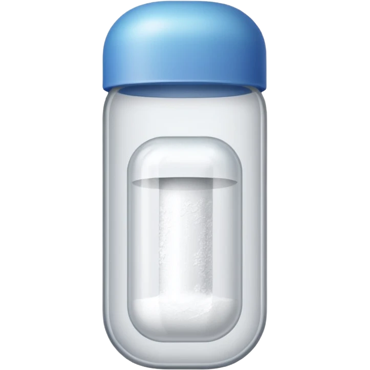 clear capsule filled with white powder emoji