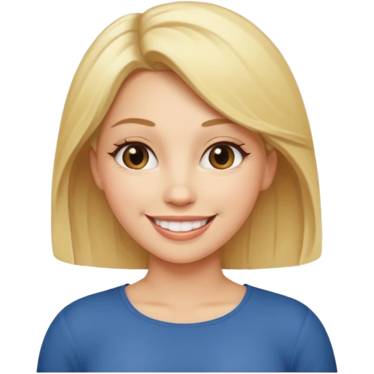 Blonde hair naked with big butt emoji