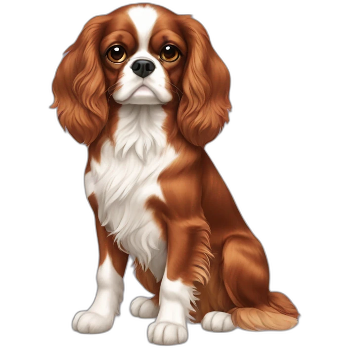cavalier king Charles spaniel full brown emoji