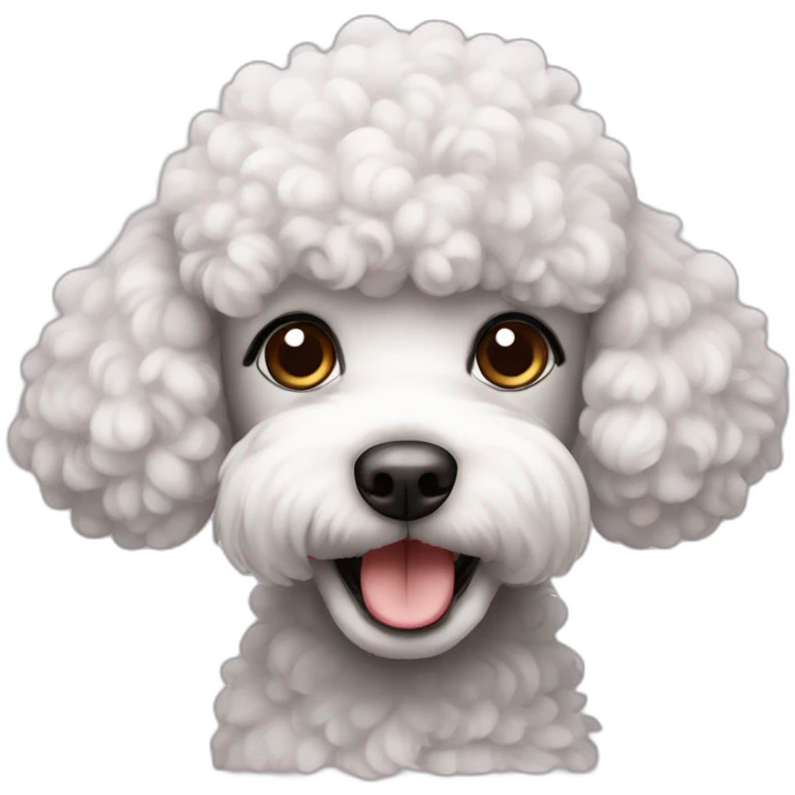 cute poodle emoji
