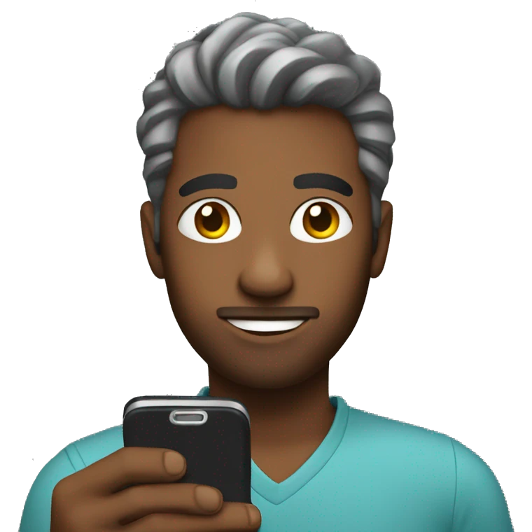 Me holding a phone emoji