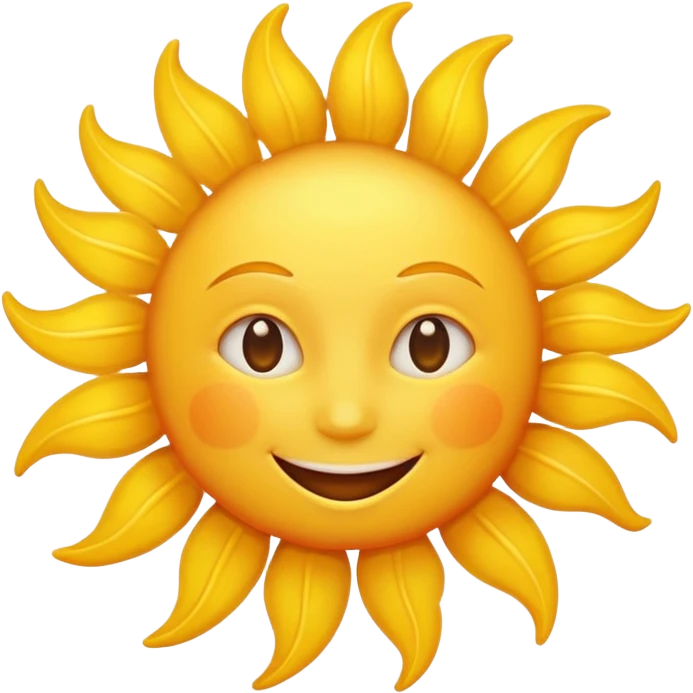smiling sun emoji, simple and cheerful emoji