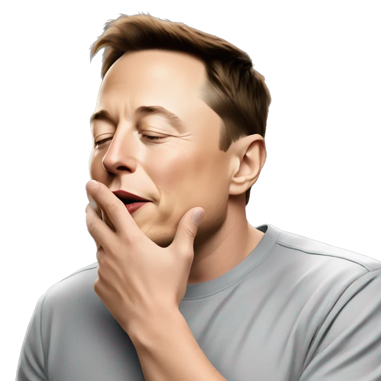 Elon Musk kissing Elon musk emoji
