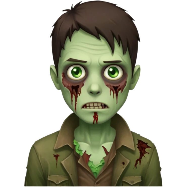 pretty brunette zombie man emoji