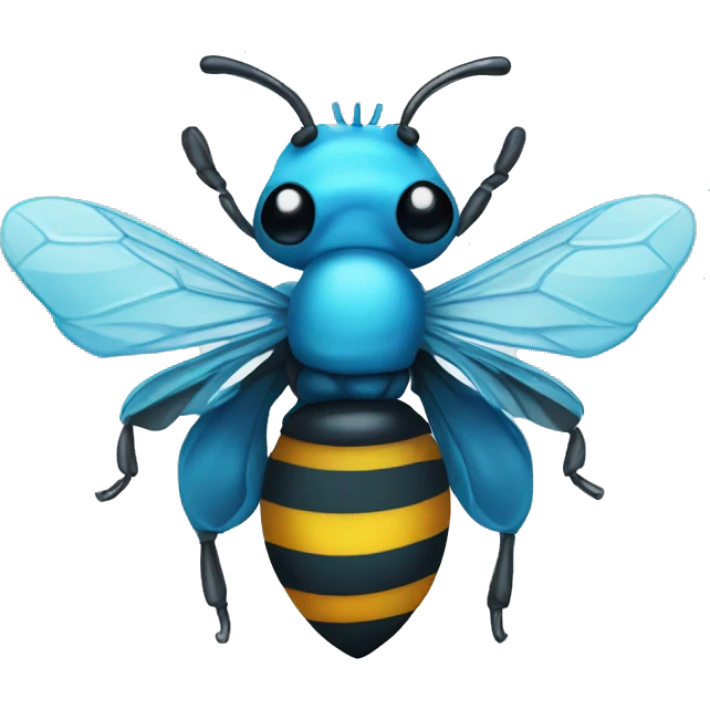 blue diamond bee emoji