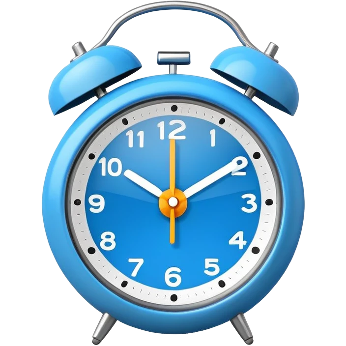 alarm clock blue emoji