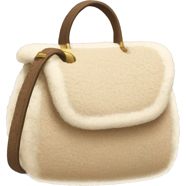 beige sherpa purse emoji