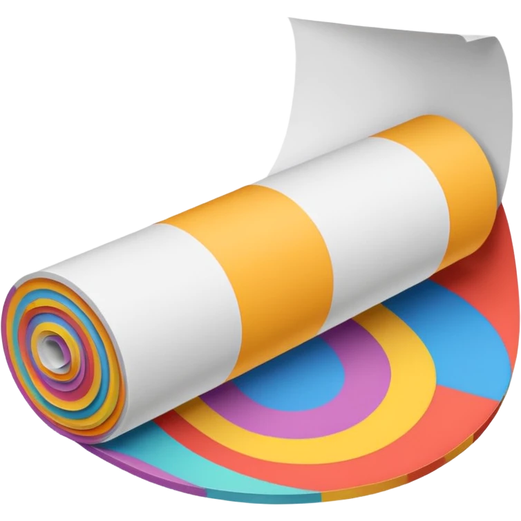 a poster, rolled up vertically emoji