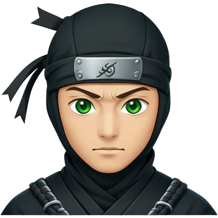 ninja with green eyes emoji