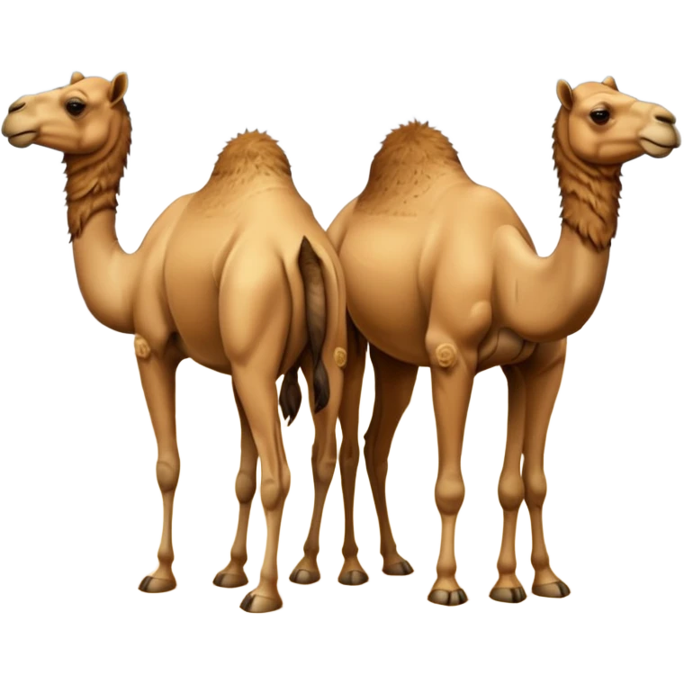 High resolution camels without fur emoji
