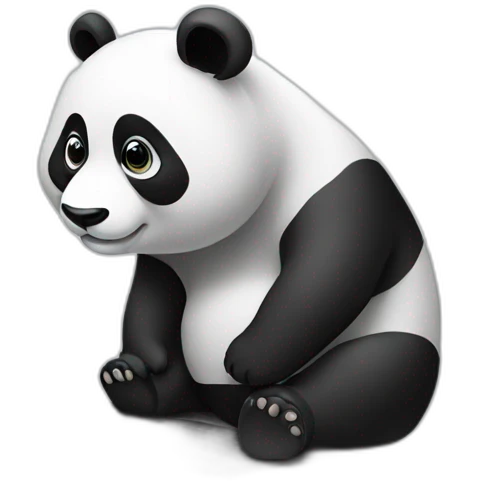 panda programming on a macbook emoji