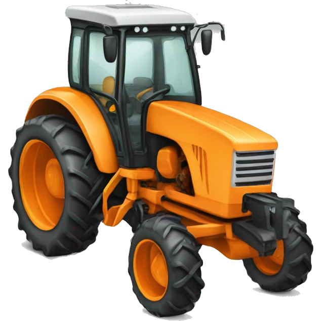 trator agricola laranja emoji