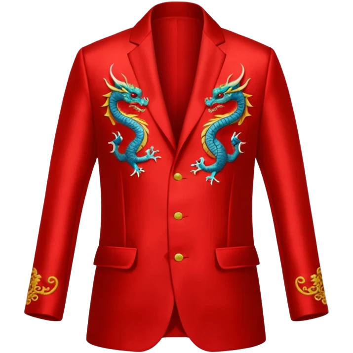 Tang suit jacket in red emoji