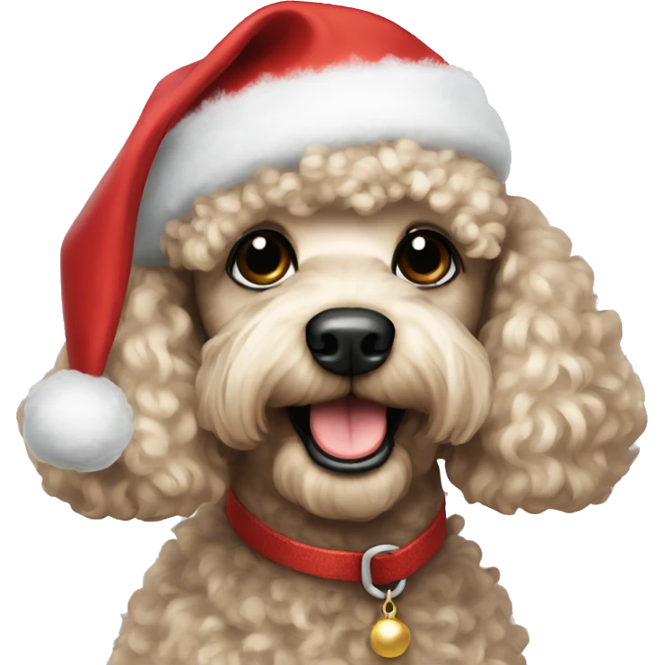 christmas poodle emoji