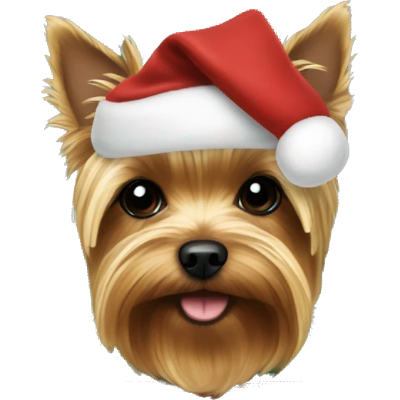 Yorkie in Christmas sweater emoji