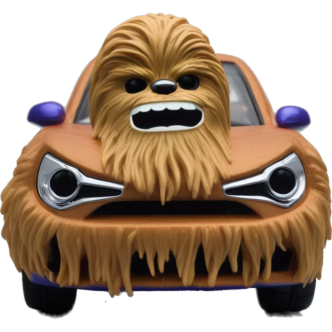 Hot wheel furry Chewbacca Toyota 86 blueberry furry finish ,chrome wheels  emoji