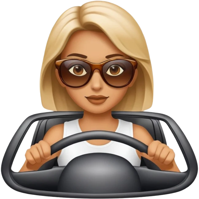 Woman driving fast emoji