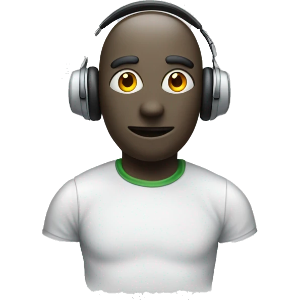 I need a customer support agent ghost with headphones emoji