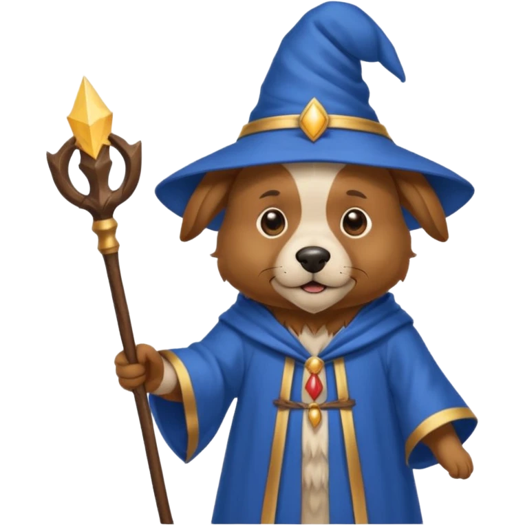 Dog wizard emoji