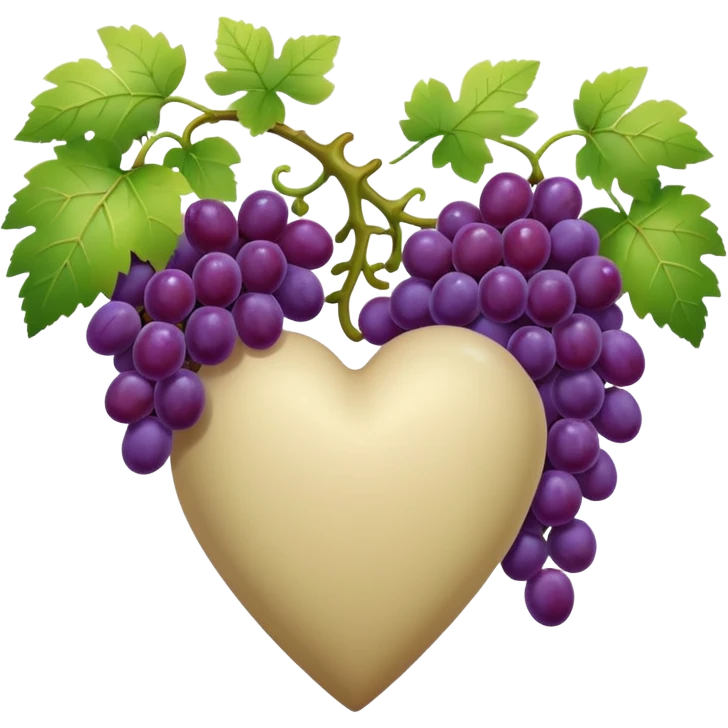 Pale beige heart with the grapevine  emoji