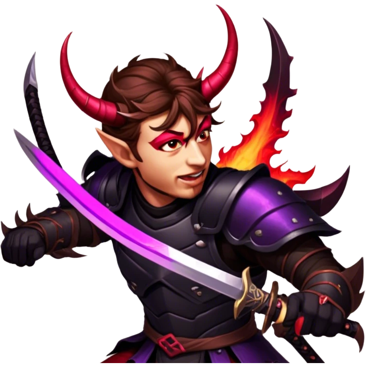 Demon-Horned Warrior emoji