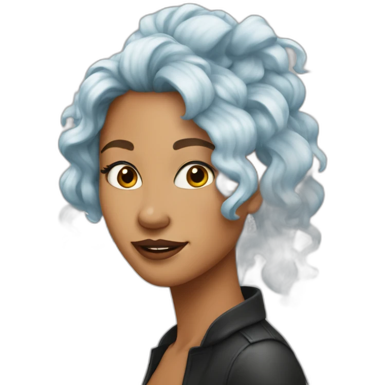 Chanteuse ice-spice au cheveux roux emoji