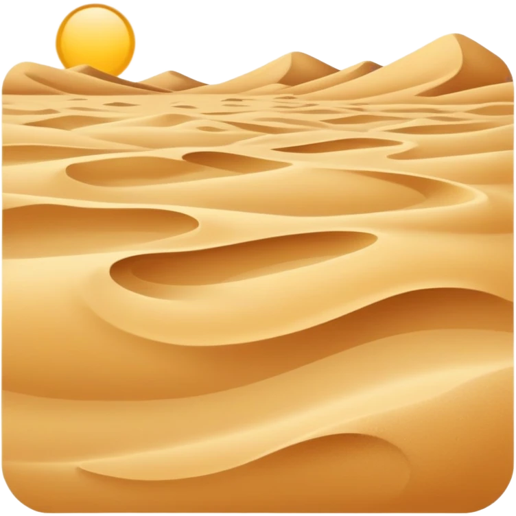 sandy beach with small sand dunes emoji