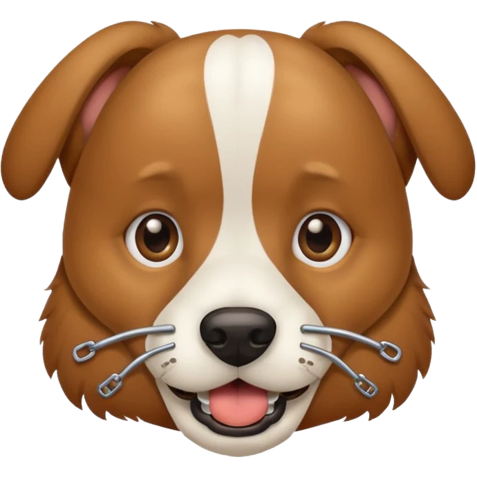 A dog with brackets  emoji