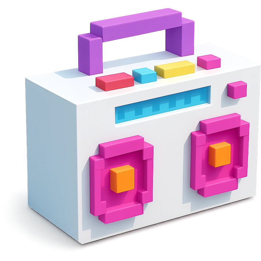 white boombox emoji