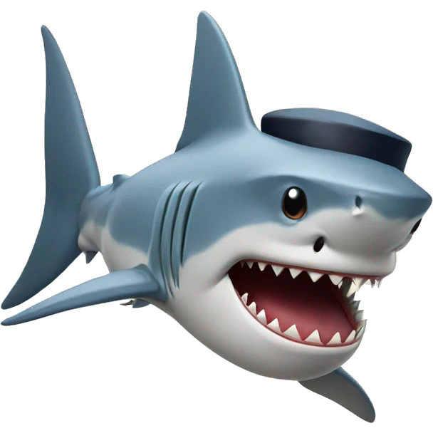 shark with tophat emoji
