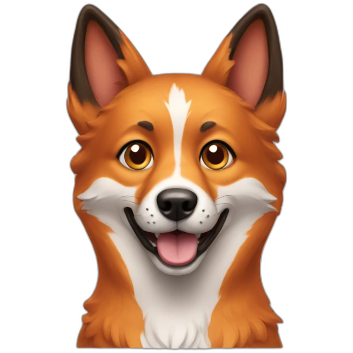 dog that looks like a fox emoji