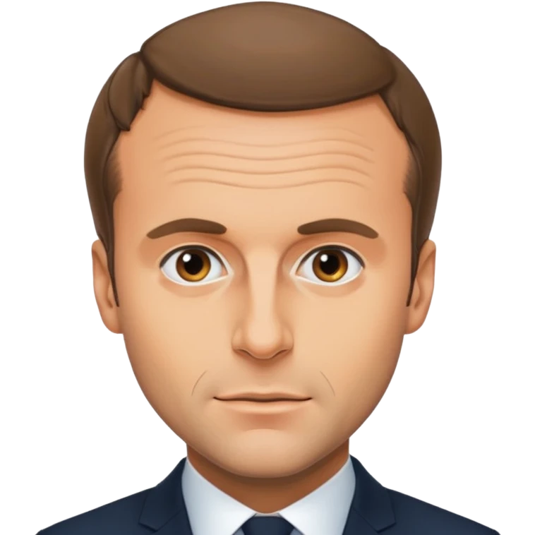 Emmanuel Macron saying lies emoji