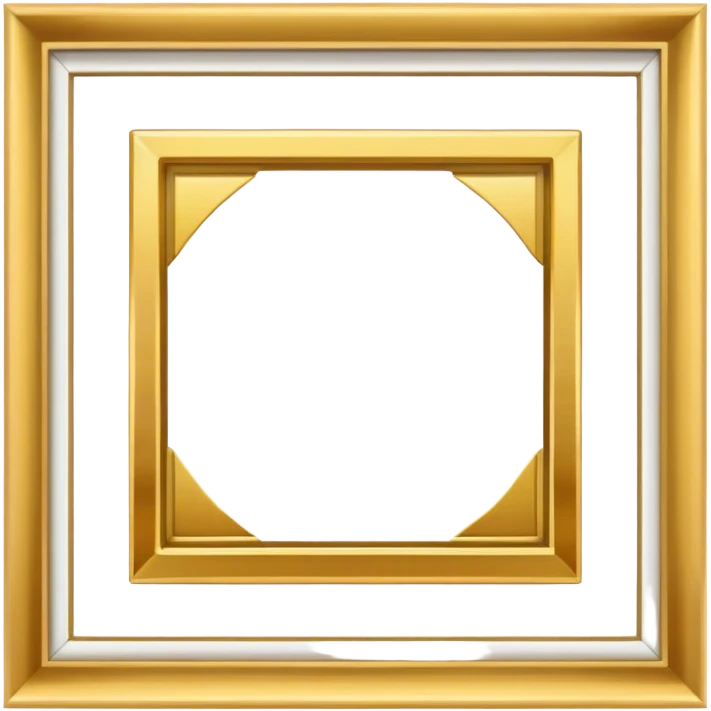 empty Square gold frame emoji