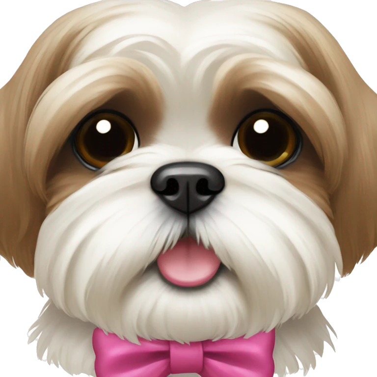 Cute shih tzu with a bow  emoji