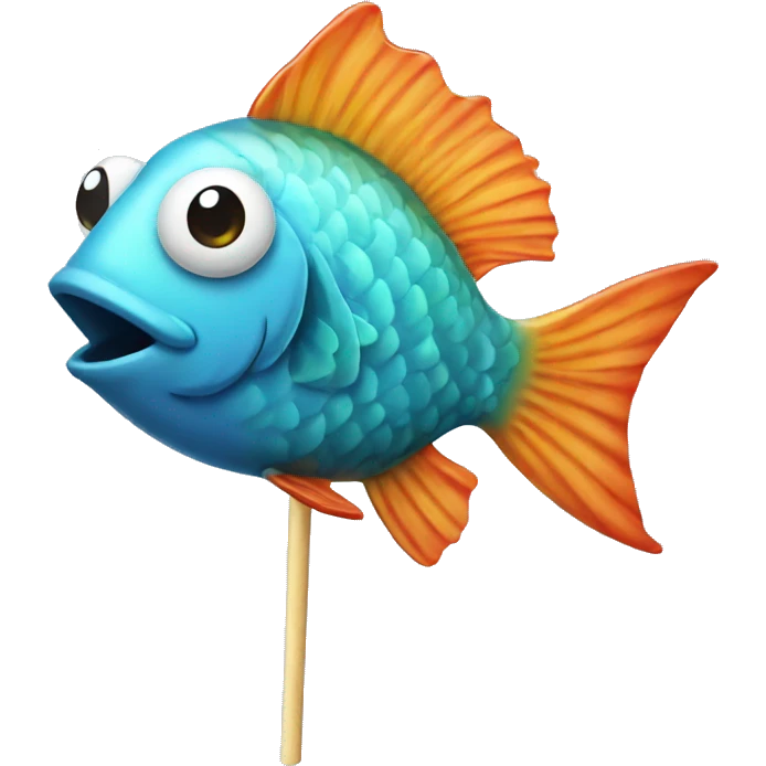 fish as a lollipop  emoji