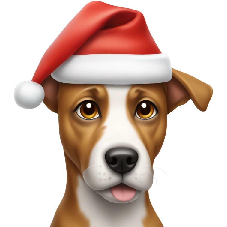 Dog in a Santa hat emoji
