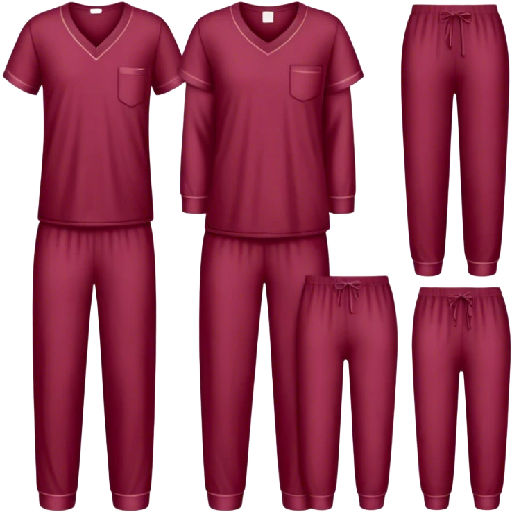 burgundy pajamas emoji