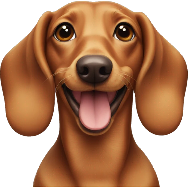 dachsund, happy, headshot emoji