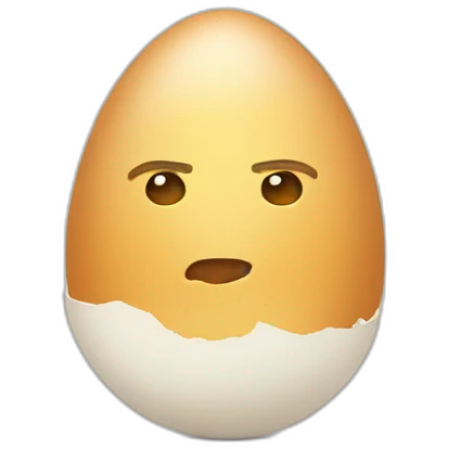 egg with hair growing emoji