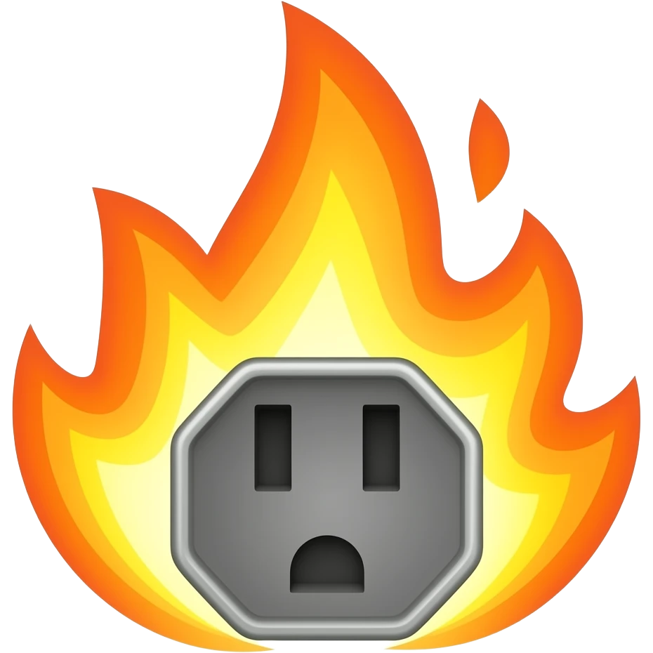 plug on fire emoji