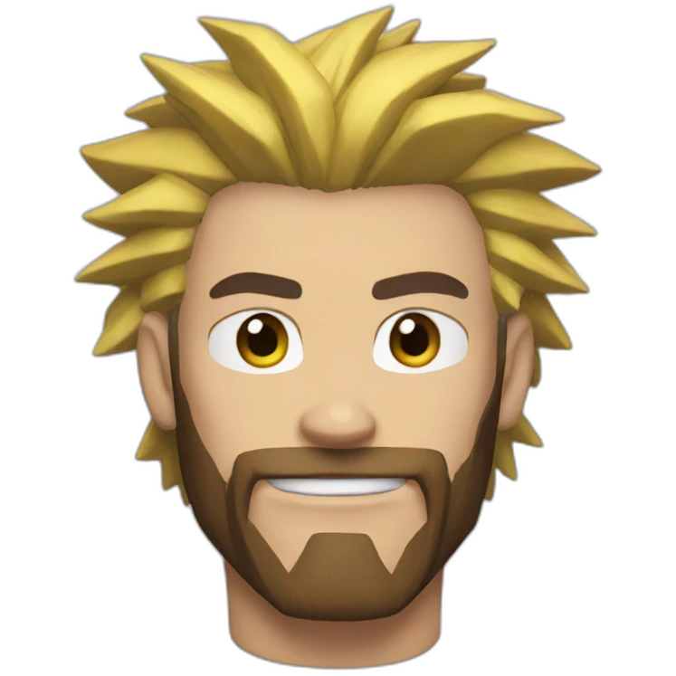 All Might with a brown beard emoji