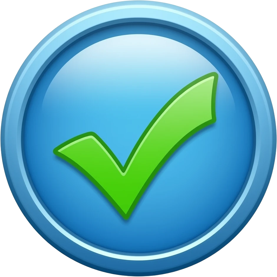 Blue thick verification badge emoji emoji