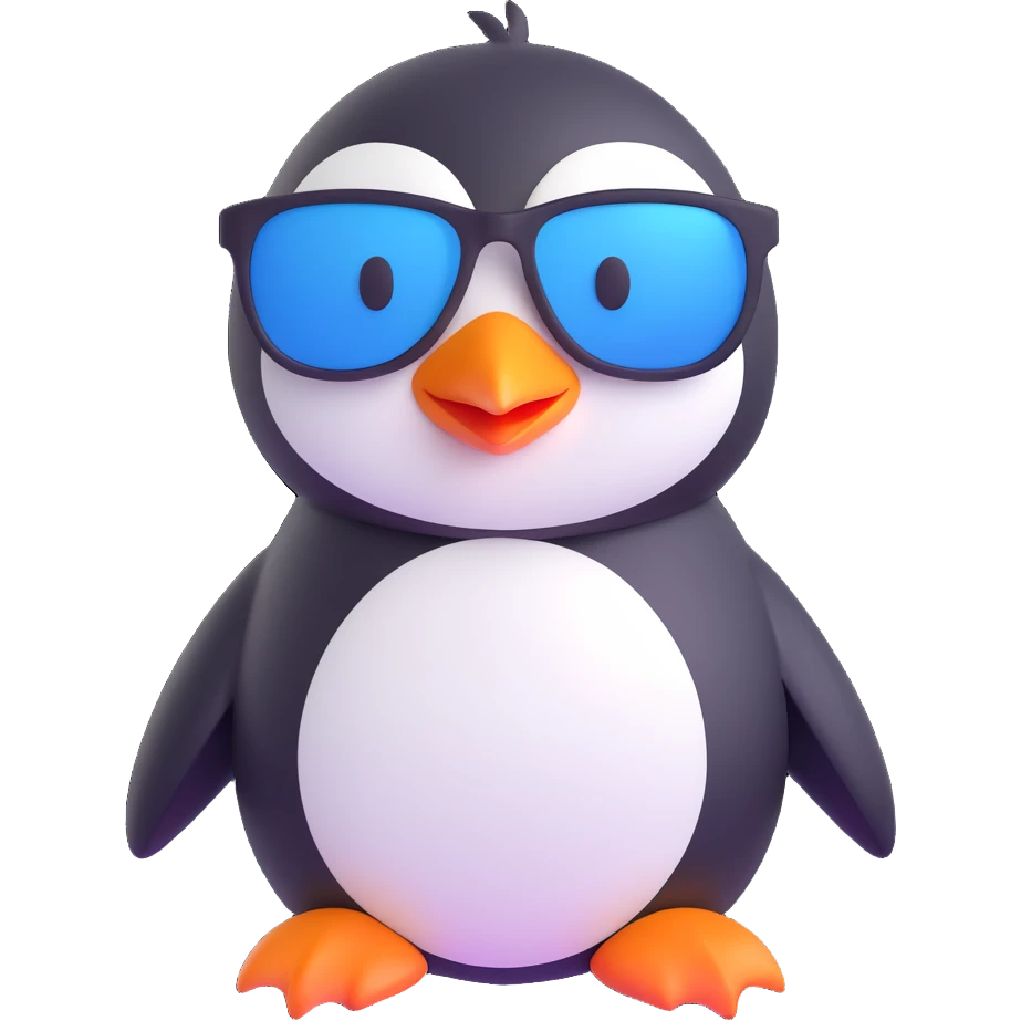 penguin wearing sunglasses emoji