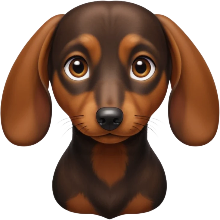 dachshund facing forwards, head and shoulders emoji