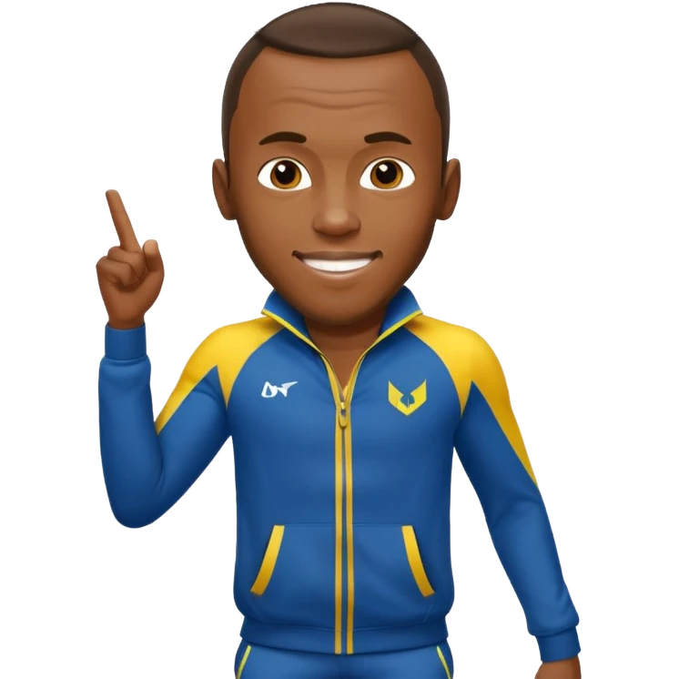 usain bolt with a 9.58 behind him emoji