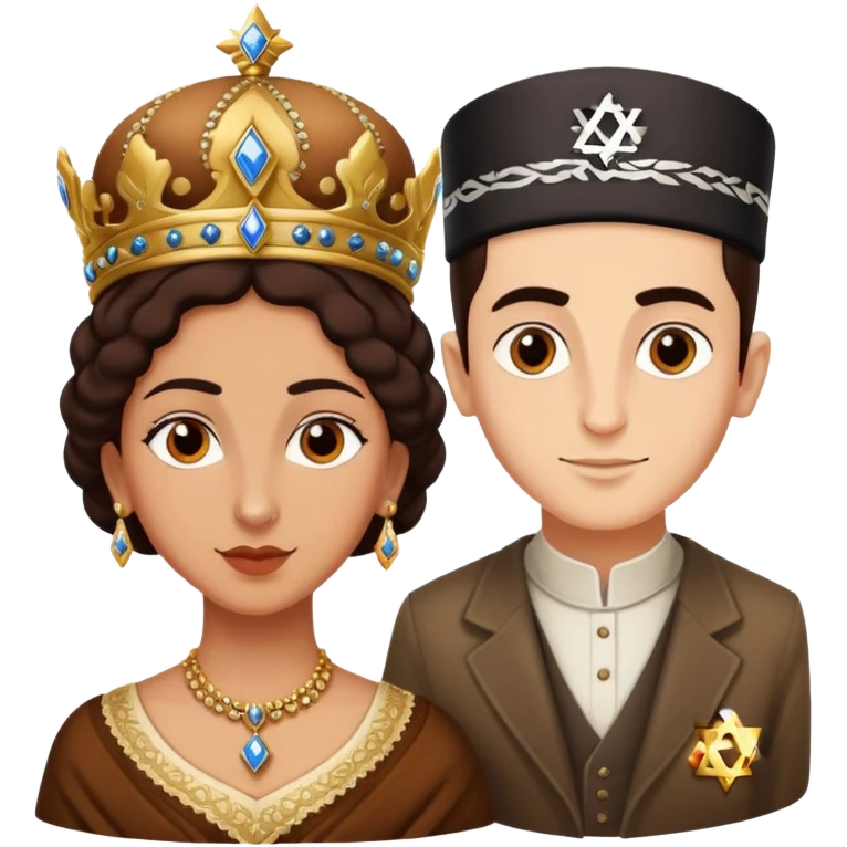Amina a Turkish queen and Dan a Jewish boy emoji