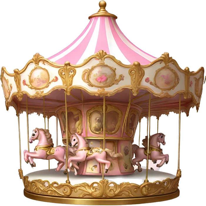 Vintage rococo Light pink carousel  emoji