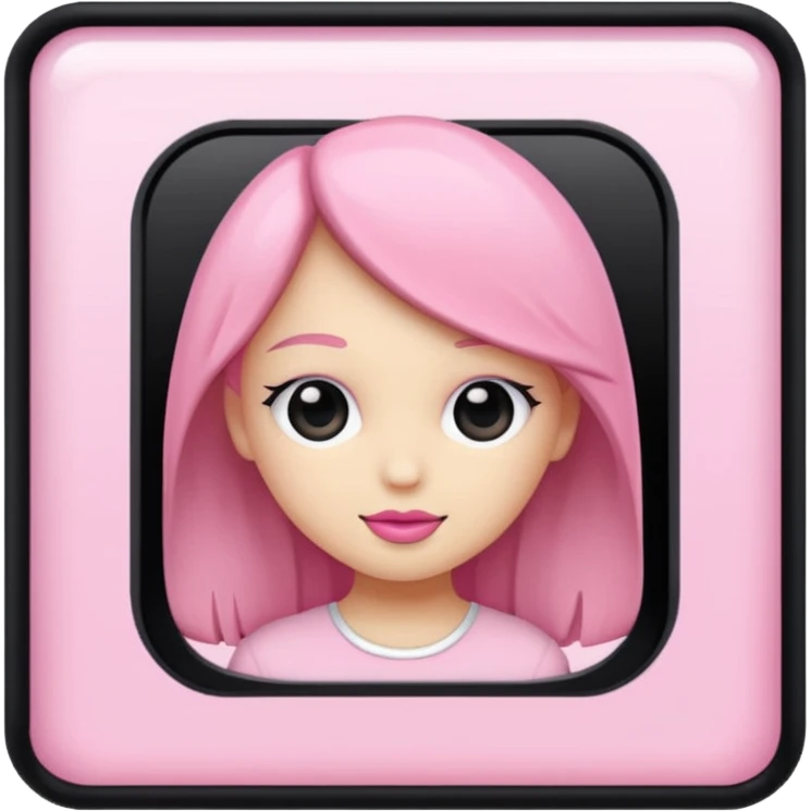 pink girly framed photos of something girly emoji