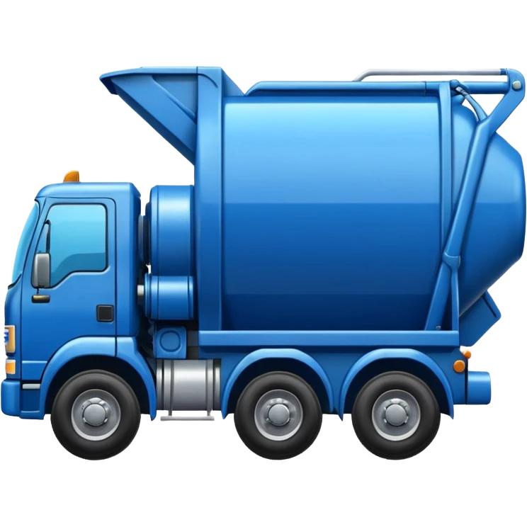 blue garbage truck emoji